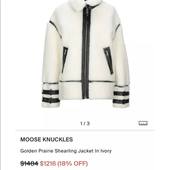 Moose Knuckles Shearling Jacket S Coat Fur NEW - Picture 14 of 14